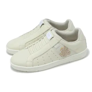 【ROYAL Elastics】休閒鞋 Icon 女鞋 米白 金 真皮 獨家彈力帶 回彈 經典(91951777)