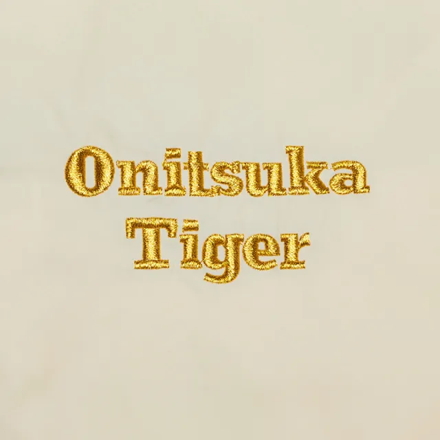 【Onitsuka Tiger】鬼塚虎 米白色滾邊設計緞面刺繡飛行員外套 (2183B437-700)