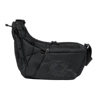 【Onitsuka Tiger】鬼塚虎 官方旗艦店 黑色老虎刺繡郵差包(3183A881-004)