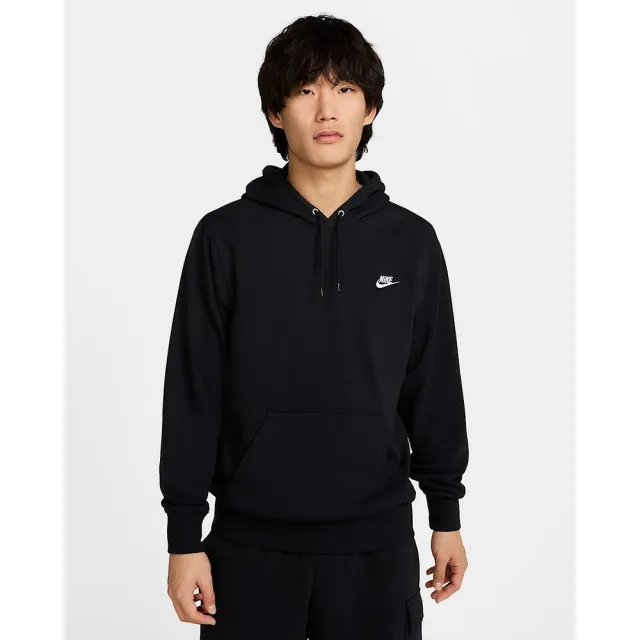 【NIKE 耐吉】連帽上衣 帽T 男款 AS M NK CLUB FT PO HOODIE 黑色(FN3867010)