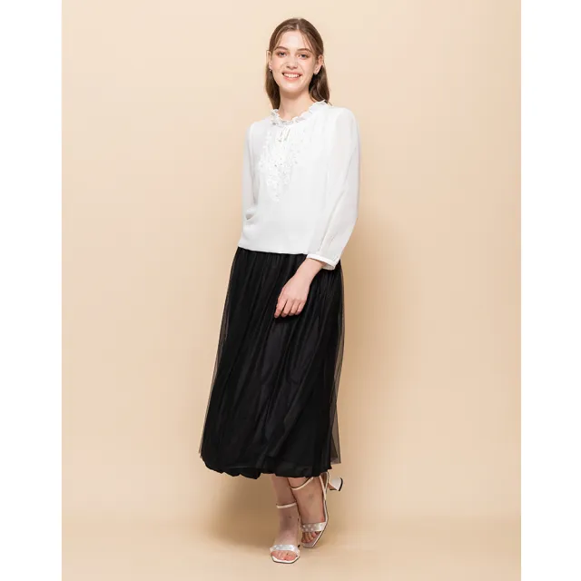 【perng yuh 芃諭名品】漫柔光采 雪紡 網紗 圓裙(2025 SS Collection|4A春夏新品上市)