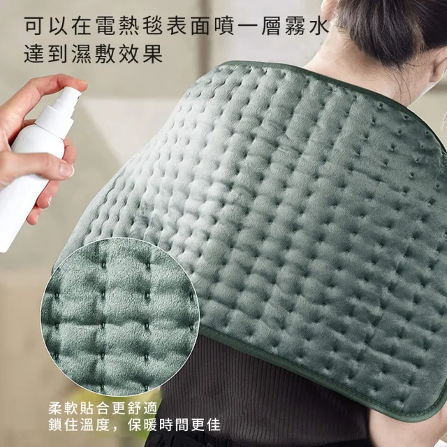 【Alison】多功能恆溫定時電熱毯 溫控加熱發熱墊毯 電毯/電暖器/溫熱墊/電暖毯/暖身毯/加熱墊(76*40cm)