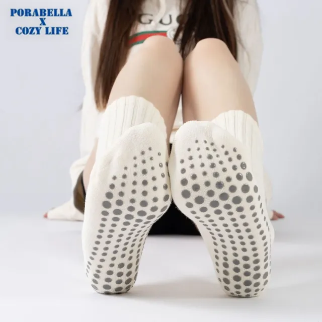 【Porabella】襪子  瑜珈襪 素色襪 止滑中筒襪 普拉提襪 防滑襪 瑜珈襪 YOGA SOCKS
