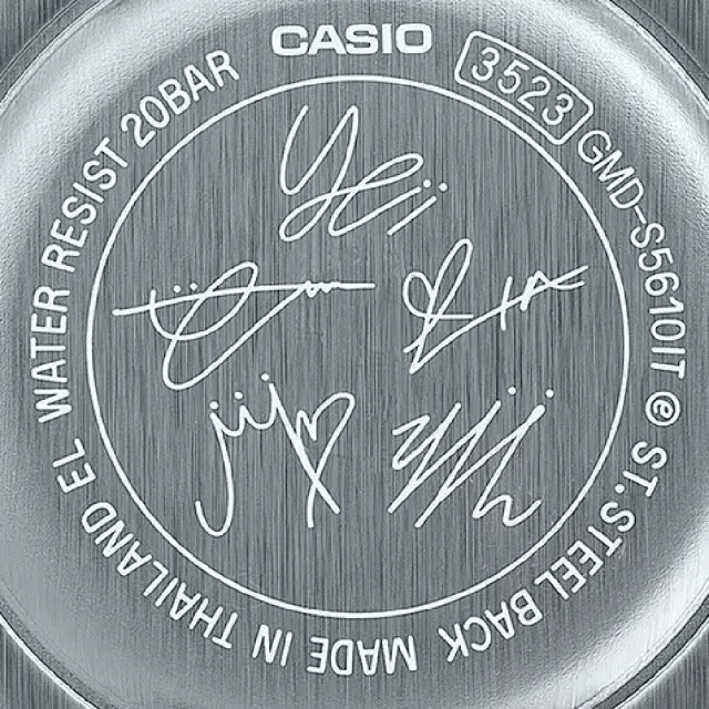【CASIO 卡西歐】ITZY LIA配戴聯名熱門款時尚腕錶 桃紅 40.5mm(GMD-S5610IT-4A)