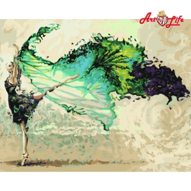 【ArtLife 藝術生活】66006青墨飛舞40*50CM(數字油畫 DIY DIY數字油畫 交換禮物 畫畫玩具)