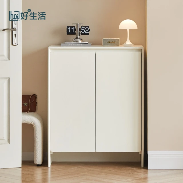 hoi! 好好生活 預購★原木日氏簡白奶油風實木洞洞板收納玄