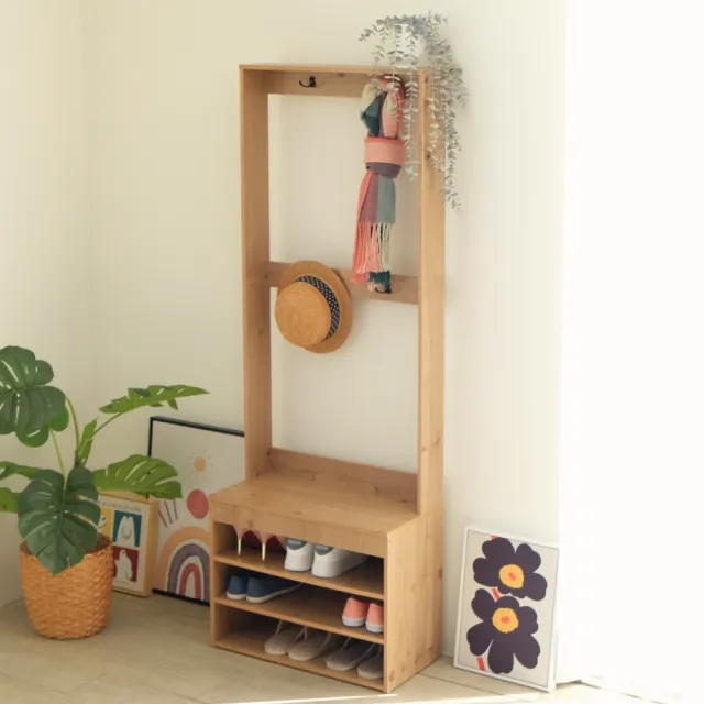 【EASY HOME】可吊掛座式鞋櫃收納9雙鞋-雙色可選(鞋櫃 鞋架 穿鞋椅 穿鞋櫃 玄關櫃 矮凳 台灣製造)