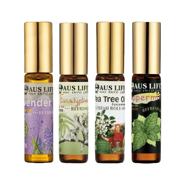 【AUS LIFE 澳思萊】買4送4 沁涼滾珠精油棒(5.3mlx8入/四款任選/薄荷/薰衣草/茶樹/尤加利/薄荷棒