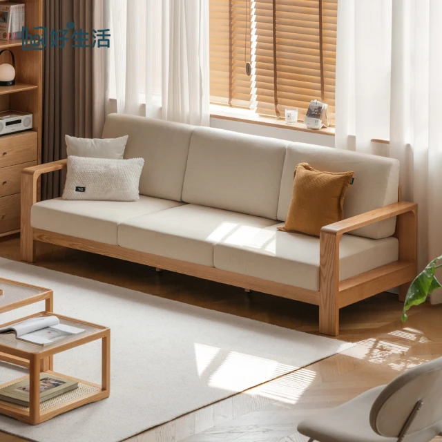 文創集 希默灰耐磨皮革獨立筒三人座沙發椅折扣推薦