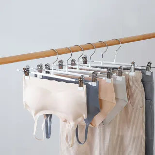 【上手家居】不鏽鋼衣夾 10入組(無痕衣架/褲夾/褲架/褲子衣架/金屬衣架/衣架夾/裙夾/防風衣架)