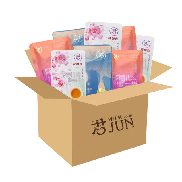 【JUN FOOD 吉君將】綜合滴雞精常溫1箱X30入X60ml環保無盒(原味10包*美國花旗蔘10包*舒顏飲10包)