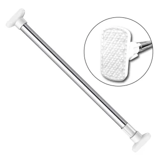 【新錸家居】簡便第四代強化鋼管免打孔萬用不鏽鋼伸縮桿110-200cm(萬用旋轉型吊衣桿曬衣桿窗門浴簾桿) 