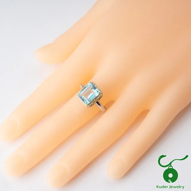 【K.D.J 圓融珠寶】托帕石 雙色台 S925銀活圍戒指