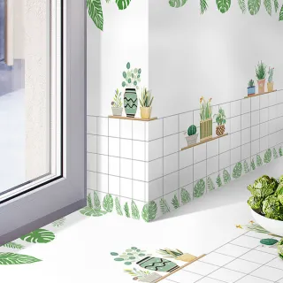 【Jo Go Wu】廚房防油壁貼60x100cm-4入(廚房磁磚貼/花磚貼/防油牆貼/牆面防護貼/油漬防護膜/壁紙)