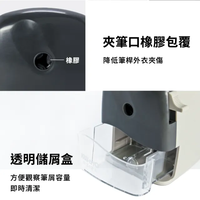 【KW-triO】多功能削鉛筆機 312A(大小通吃進筆孔/7-11.6mm/可調筆尖粗細)