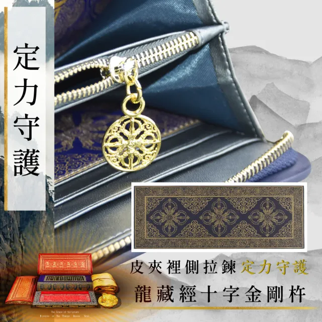 【好運道】2025乙巳蛇年 湯鎮瑋-故宮龍藏經招財開運長夾 侘寂禪風(五方佛對應/八吉祥護佑/除障/守財)