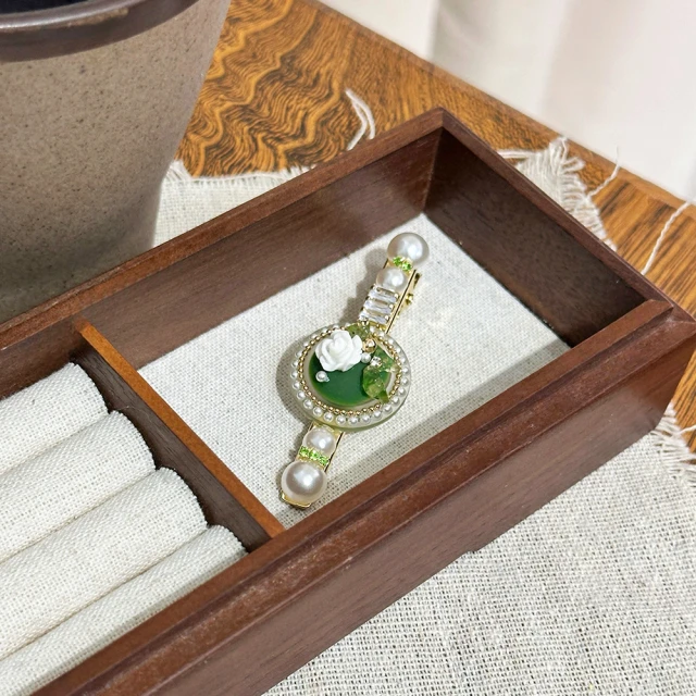 Complex Biz 典雅高貴 鯊魚夾 抓夾 咖啡色 黑邊