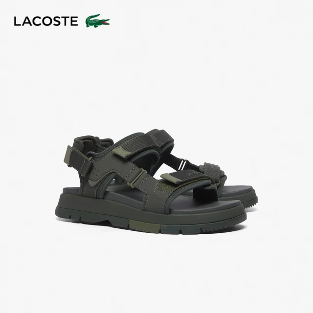 LACOSTE SURUGA 男鞋 男涼鞋 魔鬼氈厚底涼鞋 黑 男休閒鞋 戶外涼鞋(49CMA0018_KD2)