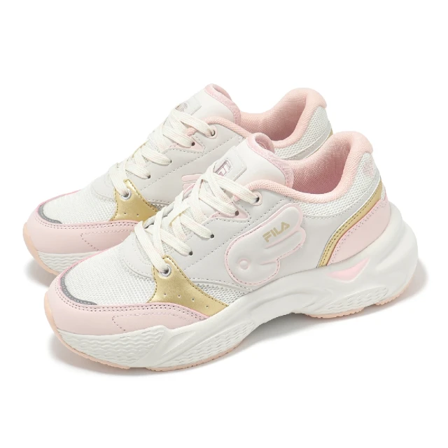 FILAFILA 休閒鞋 Cupid 女鞋 粉 白 金 情人節 拼接 緩衝 老爹鞋 斐樂(5C305Z155)