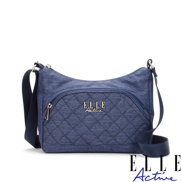 ELLE ACTIVE 生活印記系列-側背包/斜背包-大(牛仔藍)