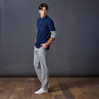 【NAUTICA】官方旗艦 男裝 彈性輕便休閒長褲(灰色)