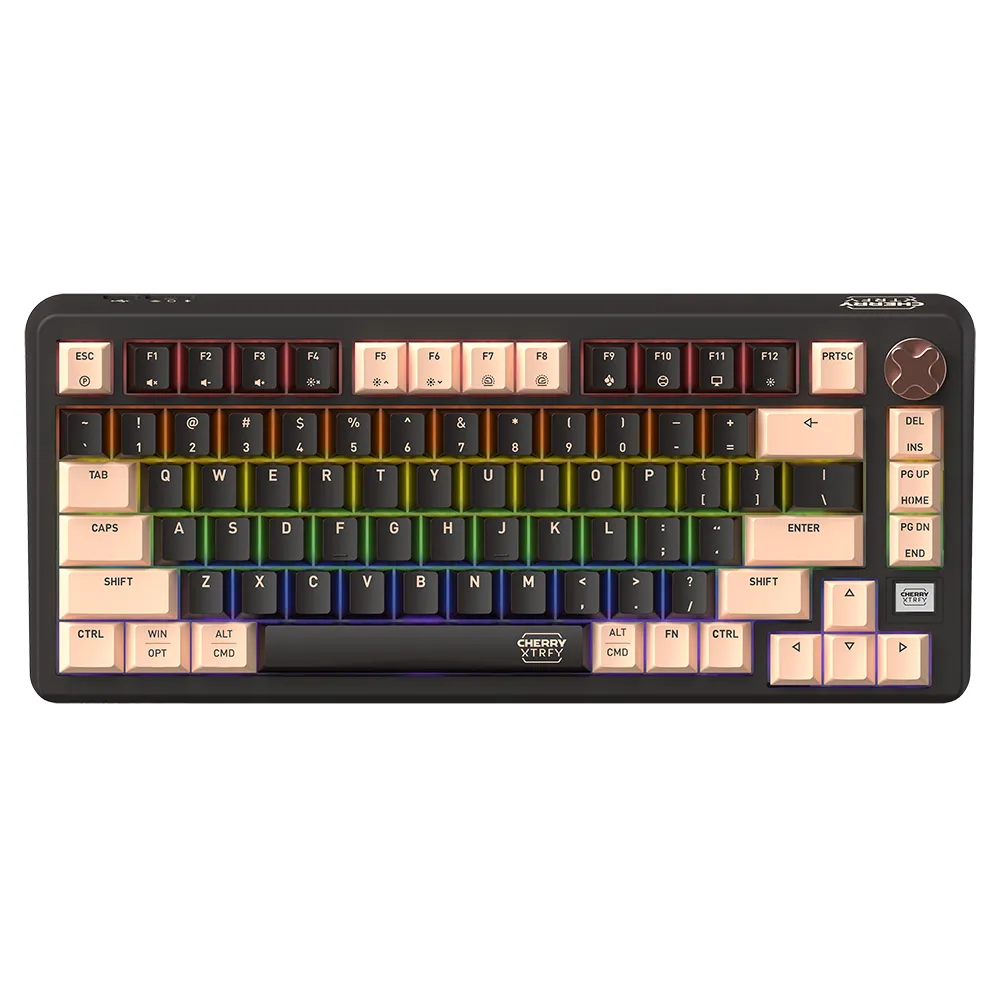 【Cherry】Cherry 無線三模 PIXIU75 MX2A RGB 金箍棒 紅軸/茶軸(PIXIU75 無線三模 RGB 金箍棒 黑)