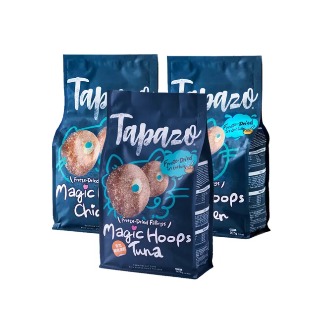 【TAPAZO 特百滋】凍乾填心糧-成幼貓低敏配方 2磅x3包組(貓飼料 貓乾糧 成貓 幼貓 低敏)