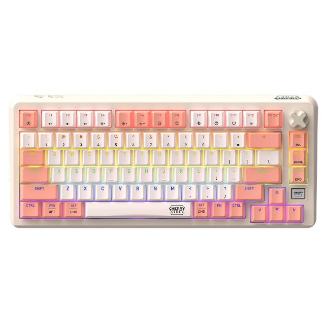 【Cherry】Cherry 無線三模 PIXIU75 MX2A RGB 混天綾 紅軸/茶軸(PIXIU75 無線三模 RGB 鍵盤 電競 白)