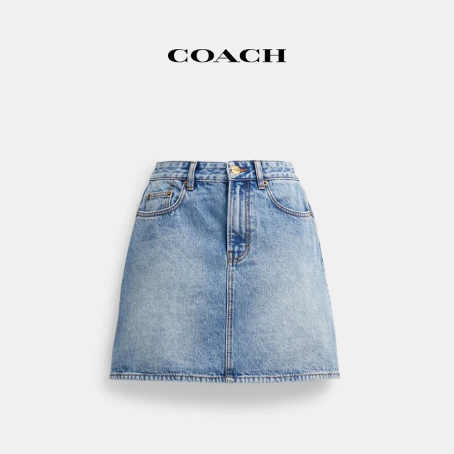 COACH 蔻馳官方直營 經典Logo丹寧布厚底運動鞋-丹寧