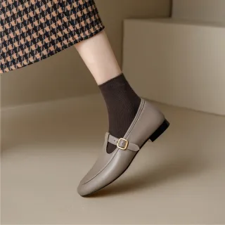 【WYPEX】現貨+預購 極軟法式真皮瑪莉珍鞋女鞋 平底休閒鞋(2色)