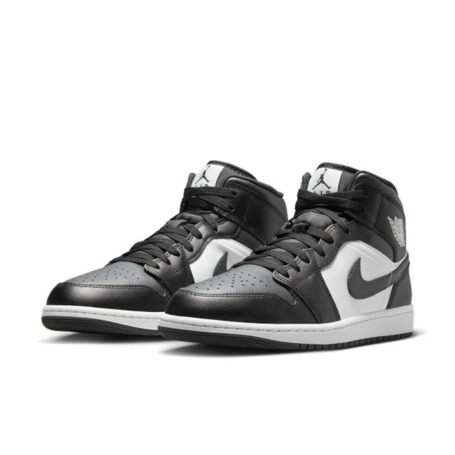 NIKE 耐吉 運動鞋 休閒鞋 男鞋 AIR JORDAN 1 MID Off Noir Toe 黑 白 中筒 AJ1 喬丹(DQ8426010)