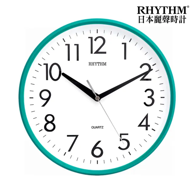 【RHYTHM 麗聲】官方直營 現代居家風格經典款10吋掛鐘(青草綠)