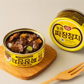【DONGWON】東遠 鮪魚罐頭90g *4入組(炸醬風味/咖哩風味)