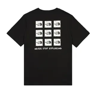 【The North Face 官方旗艦】北面男女款黑色純棉大尺寸印花短袖T恤｜8EY8JK3