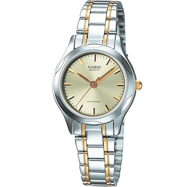 【CASIO 卡西歐】卡西歐經典時尚鋼帶女錶-中金(LTP-1275SG-9A)
