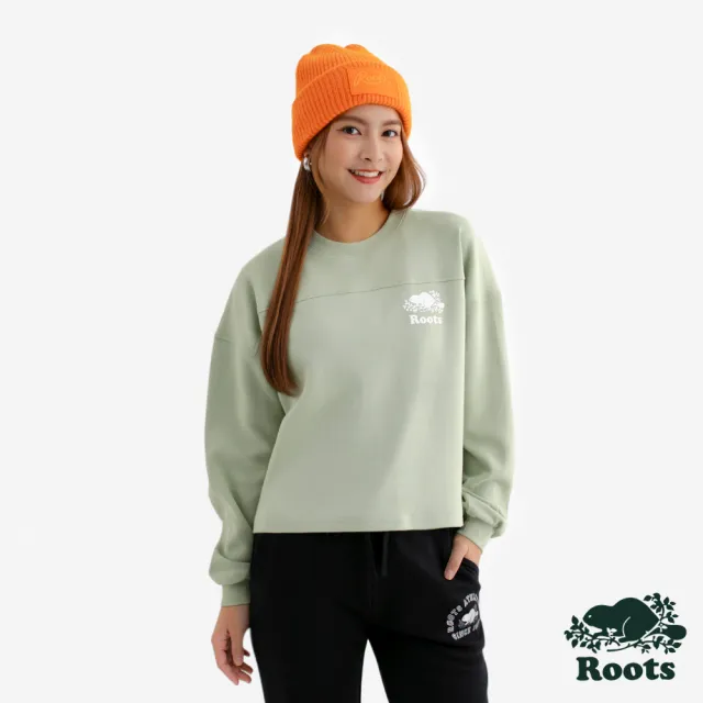 【Roots】Roots女裝- LOST IN SPACE BEAVER 圓領上衣(綠色)