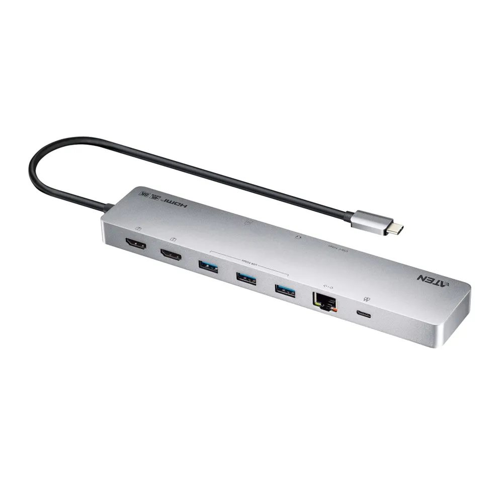 【ATEN】USB-C 11合1雙4K擴充基座 HUB DOCK 集線器(UH3240)