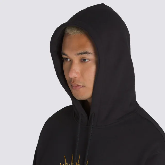 【VANS】官方旗艦 Metal Arch Pullover 黑色連帽大學T