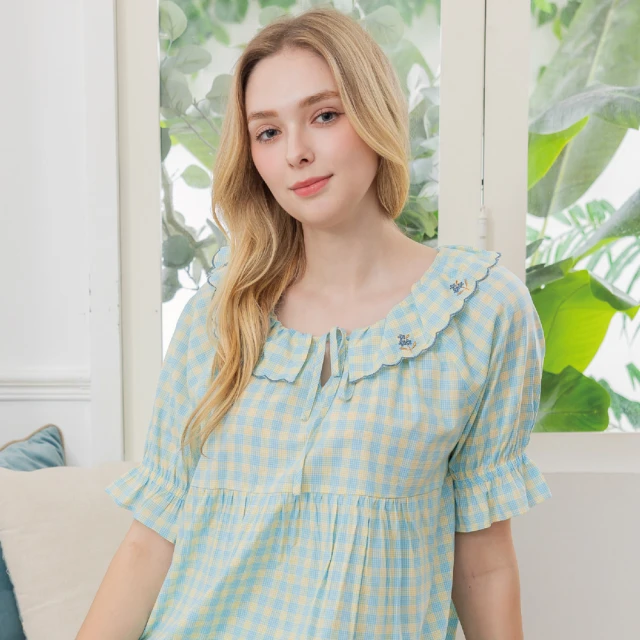 La Felino 羅絲美 天空柔情100%棉無袖洋裝睡衣(