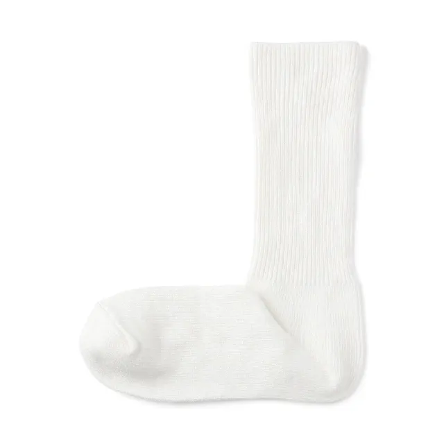 【MUJI 無印良品】女足口柔軟螺紋厚織直角襪(共3色)