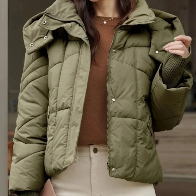 CUMAR 花型線條車線鋪棉長袖外套(粉 卡)好評推薦