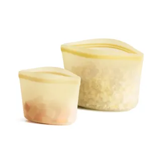 【美國Stasher】碗形S+L 2件組_矽膠袋/密封袋/食物袋(食材分裝、冷凍微波、-40℃-218℃)