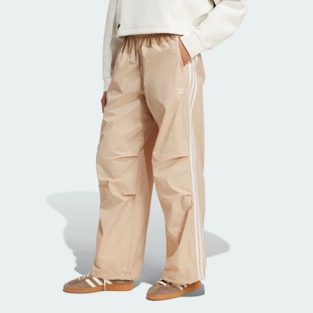 adidas 愛迪達 長褲 女款 運動褲 三葉草 3 S PARA PANT 奶茶 IY7252