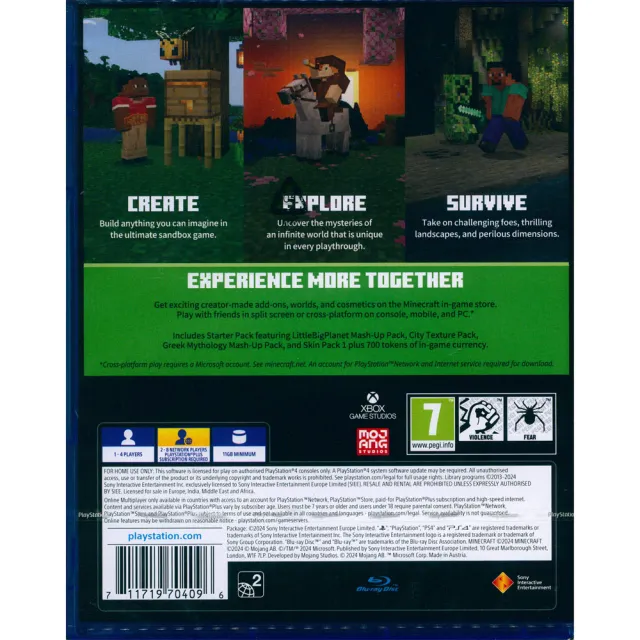【SONY 索尼】PS4 我的世界 新手收藏版 Minecraft Starter Collection(中英日文歐版)