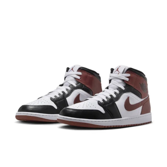 【NIKE 耐吉】運動鞋 休閒鞋 男鞋 AIR JORDAN 1 MID SE Dark Pony 暗紅 黑 中筒 AJ1 喬丹(HF3216102)