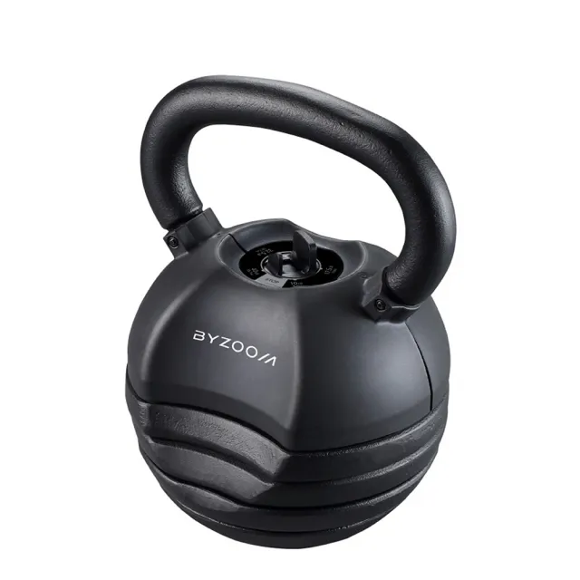 【BYZOOM FITNESS】Pure Series 40lb/約18kg 5段重量可調式壺鈴 白/黑二色(BZ-AKB-40LB)