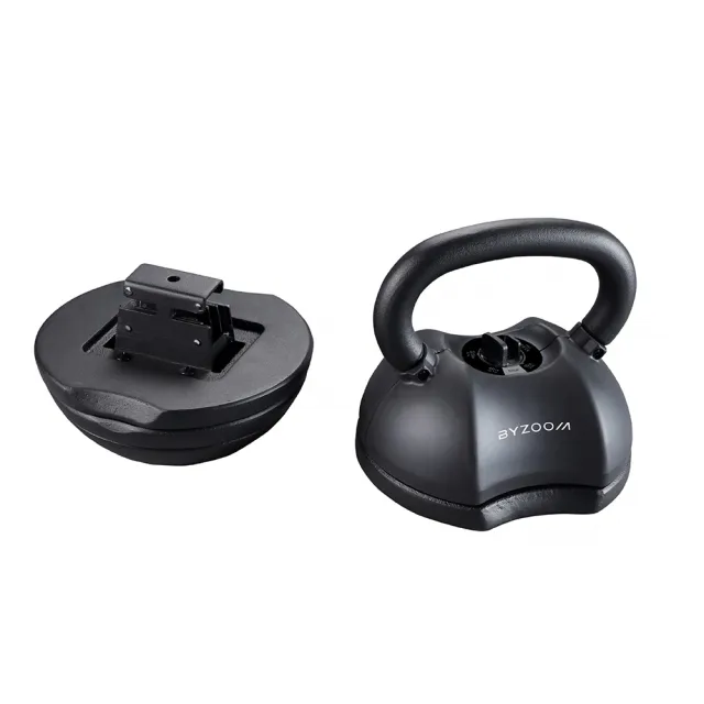 【BYZOOM FITNESS】Pure Series 40lb/約18kg 5段重量可調式壺鈴 白/黑二色(BZ-AKB-40LB)