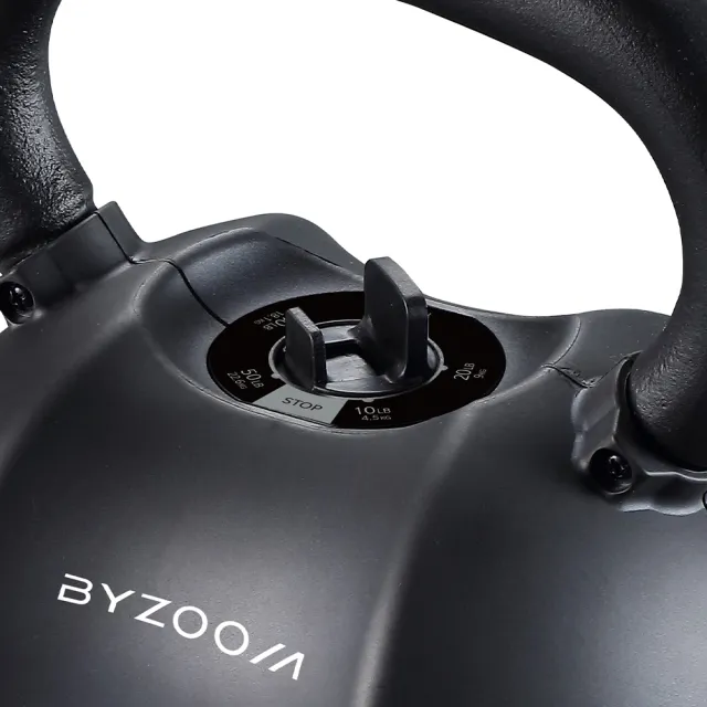 【BYZOOM FITNESS】Pure Series 50lb/約22.6kg 5段重量可調式壺鈴 白/黑二色(BZ-AKB-50LB)