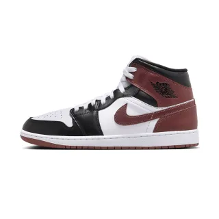 【NIKE 耐吉】Air Jordan 1 Mid Se 男鞋 黑白棕色 AJ1 皮革 透氣 喬丹 休閒鞋 HF3216-102