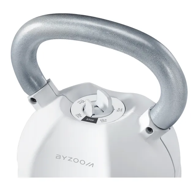 【BYZOOM FITNESS】Pure Series 30lb/約13.6kg 5段重量可調式壺鈴 白/黑二色(BZ-AKB-30LB)